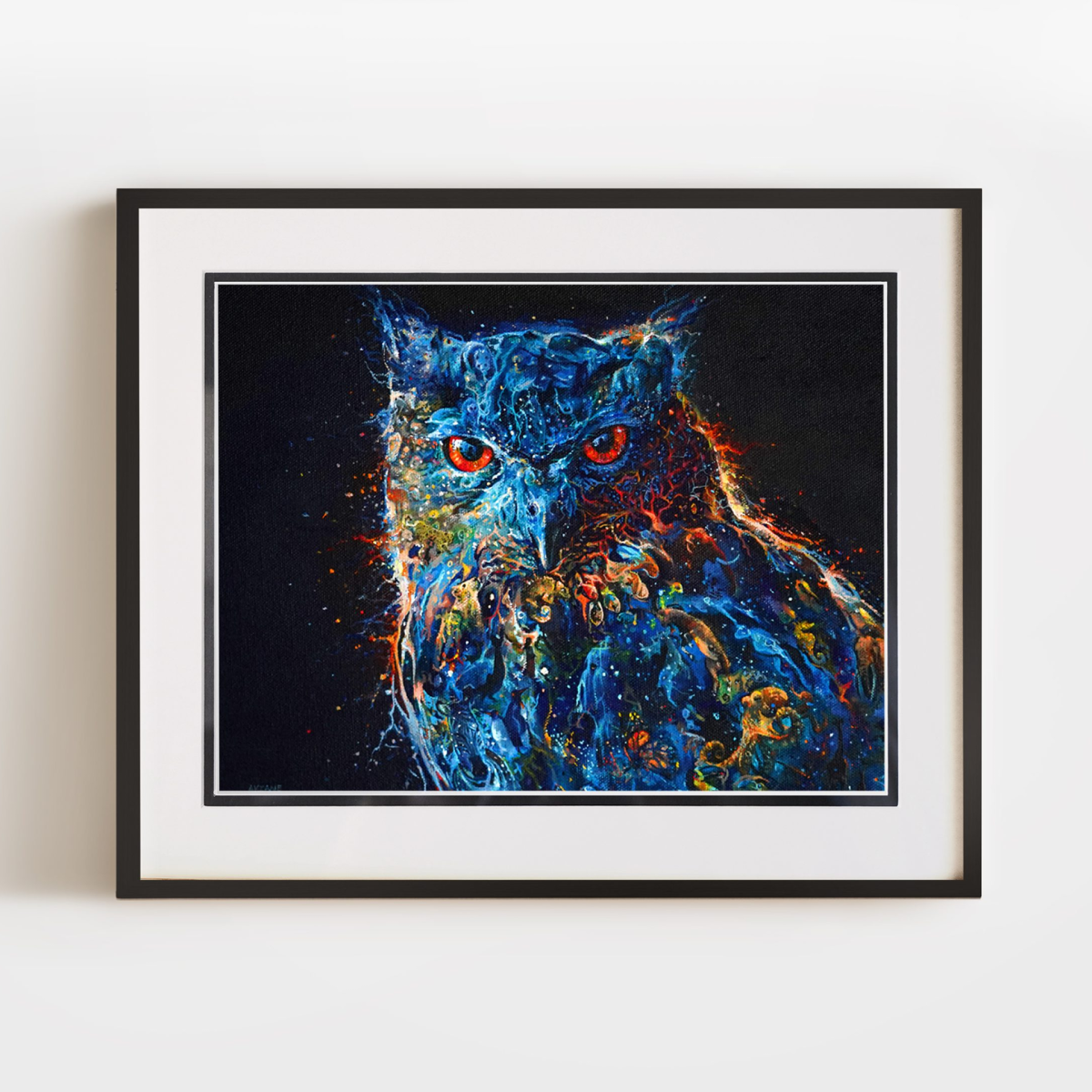 The Owl (Painting) | 8x10 Signed Framed Limited Edition Paper